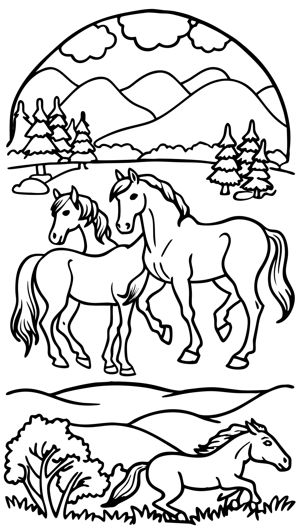 horses coloring pages